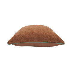 Rust Cotton Chenille Cushion Cover 45x45 cm | Soft Textured Decorative Throw Pillow Cover