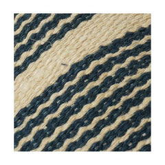 Handwoven Striped Cotton Cushion Cover | Textured Woven Design | Neutral & Indigo Decor Pillow | 45x45 cm