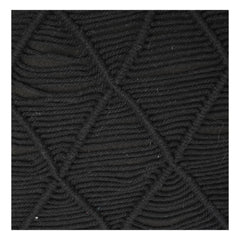 Black Cotton Cord Cushion Cover | Textured Diamond Pattern | Modern Minimal Sofa Pillow Cover 18x18 Inch