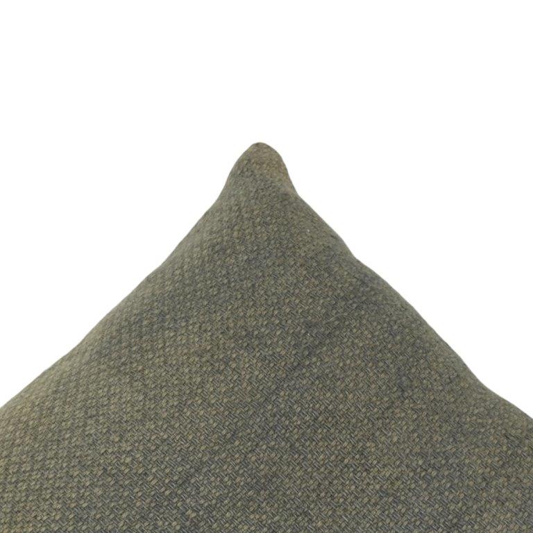 Olive Green Textured Cotton Cushion Cover | 45x45 cm | Minimal Modern Decorative Pillow Cover - Bulk manufacturer & supplier from Panipat, India