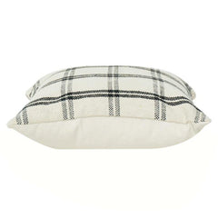 Elegant Black & White Plaid Cotton Cushion Cover | Minimalist Check Pattern Pillow Cover | Modern Farmhouse Décor