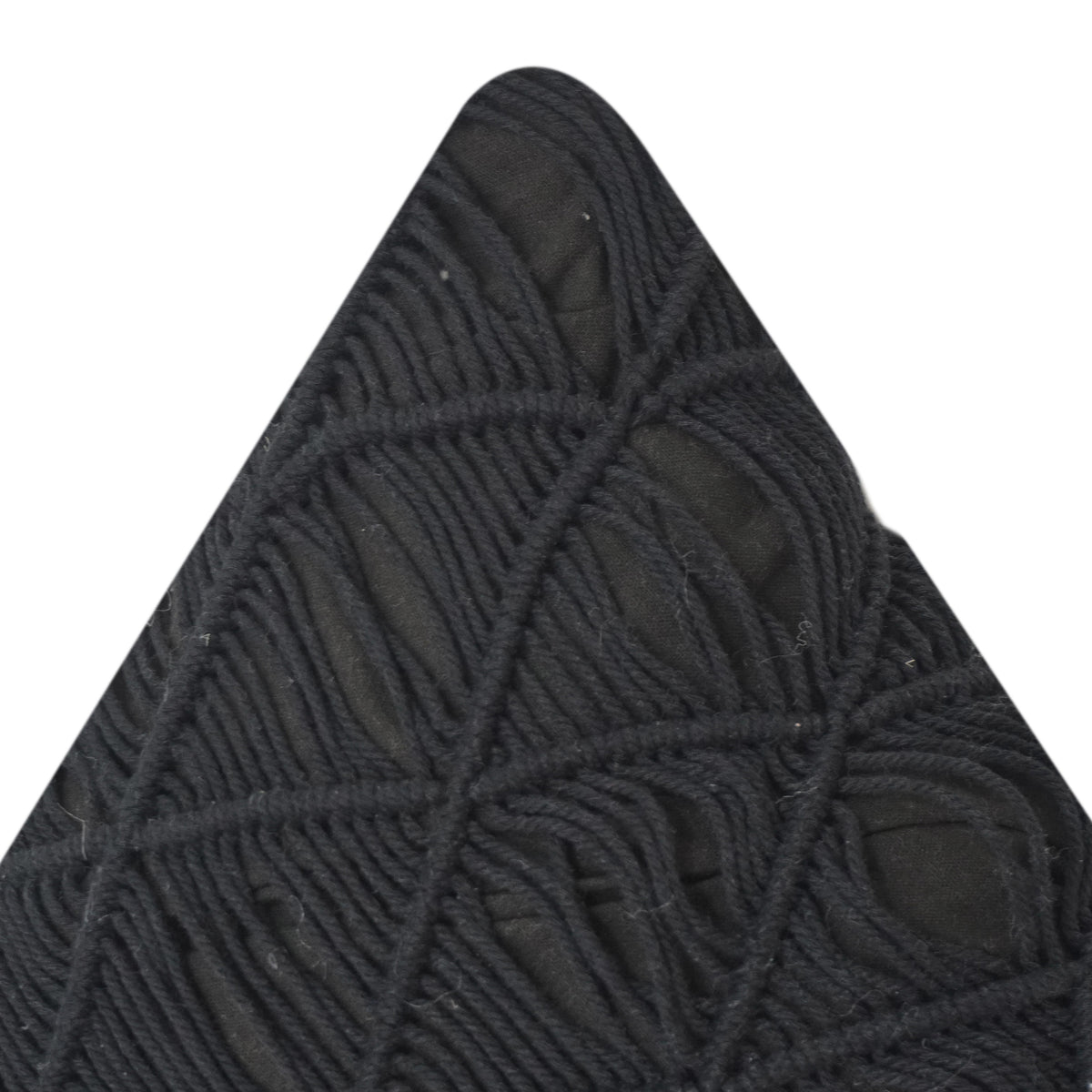 Black Cotton Cord Cushion Cover | Textured Diamond Pattern | Modern Minimal Sofa Pillow Cover 18x18 Inch - Bulk manufacturer & supplier from Panipat, India