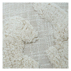 Housse de coussin en coton tufté 45x45 cm | Coussin bohème texturé crème | Housse de coussin artisanale minimaliste