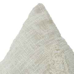 Housse de coussin en coton tufté 45x45 cm | Coussin bohème texturé crème | Housse de coussin artisanale minimaliste