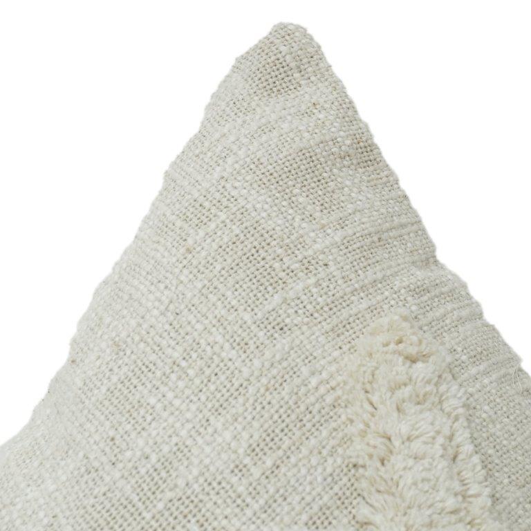Tufted Cotton Cushion Cover 45x45 cm | Textured Boho Cream Cushion | Minimalist Handcrafted Pillow Cover