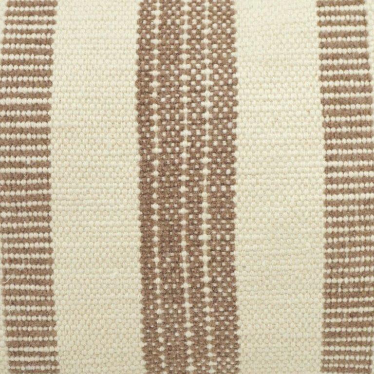 Handmade Cotton Striped Cushion Cover 35 x 50 cm | Woven Natural Beige & Ivory Lumbar Pillow Cover | Artisan Home Décor - Bulk manufacturer & supplier from Panipat, India