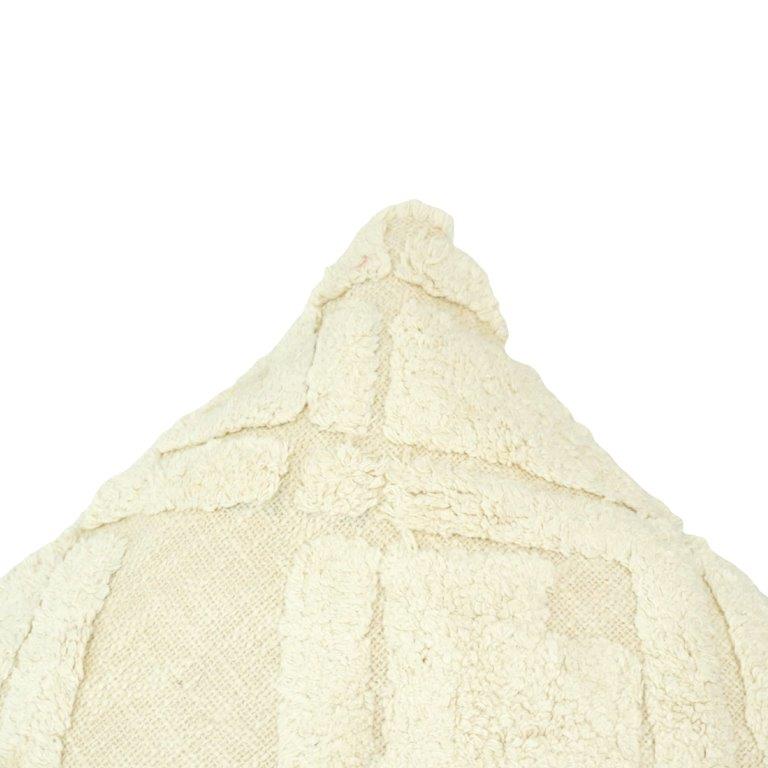 Ivory Tufted Geometric Cotton Cushion Cover – 45x45 cm | Boho Textured Throw Pillow Cover - Bulk manufacturer & supplier from Panipat, India