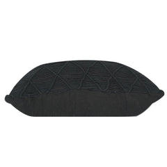 Black Cotton Cord Cushion Cover | Textured Diamond Pattern | Modern Minimal Sofa Pillow Cover 18x18 Inch