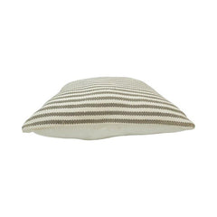 Handmade Striped Cotton Cushion Cover | Woven Textured Throw Pillow Cover | 45x45 cm Neutral Beige Cushion