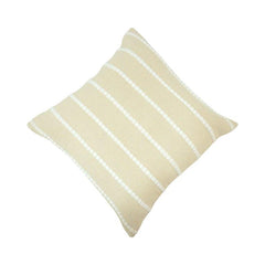 Textured Cotton Cushion Cover with Tufted Stripe Design – 45x45 cm | Cream Decorative Pillow Cover for Sofa & Living Room