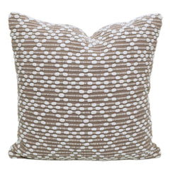 Handwoven Beige & White Textured Cushion Cover – 45 x 45 cm