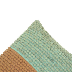 Handwoven Bobble Textured Polyester Cushion Cover – Dual Tone Rust & Sage Green | 45x45 cm