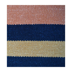 Textured Cotton Cushion Cover – Modern Striped Design in Rust, Mustard & Black | 18x18 Inch Decorative Pillow Cover