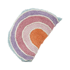 Housse de coussin en coton touffeté Rainbow – Motif arche texturé multicolore (35 x 50 cm)