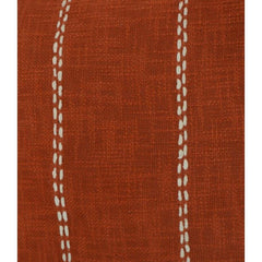 Hand Embroidered Rust Cotton Cushion Cover 45x45 cm | Modern Textured Decorative Pillow Cover