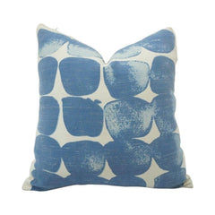 Blue Abstract Printed Cotton Cushion Cover – 45x45 cm Decorative Throw Pillow Cover for Sofa & Living Room