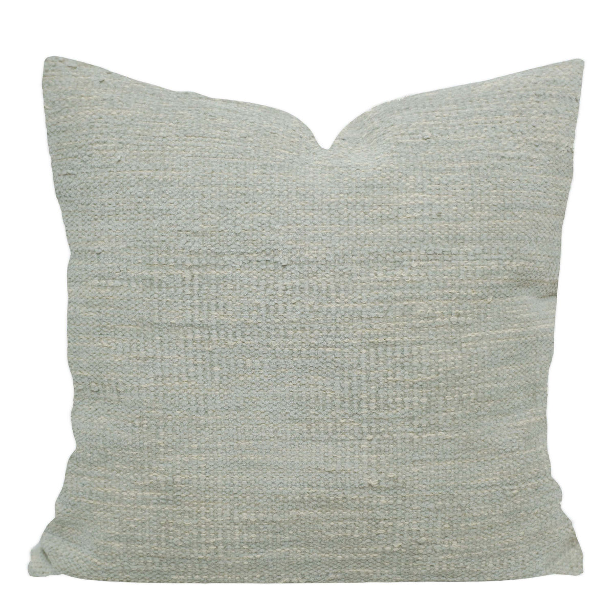 Handwoven Textured Cushion Cover – Soft Blue & Ivory – 45 x 45 cm