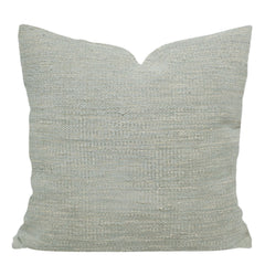 Handwoven Textured Cushion Cover – Soft Blue & Ivory – 45 x 45 cm