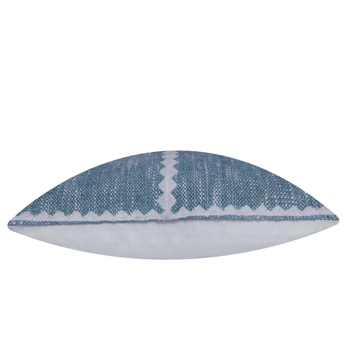 Handwoven Cotton Cushion Cover 45x45 cm | Blue Textured Geometric Woven Cushion Cover | Decorative Throw Pillow Cover with Hidden Zipper