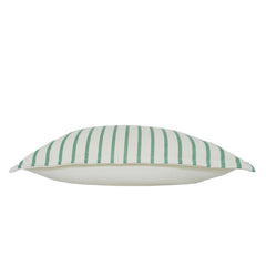Handwoven Green Stripe Cotton Cushion Cover – 35 x 50 cm