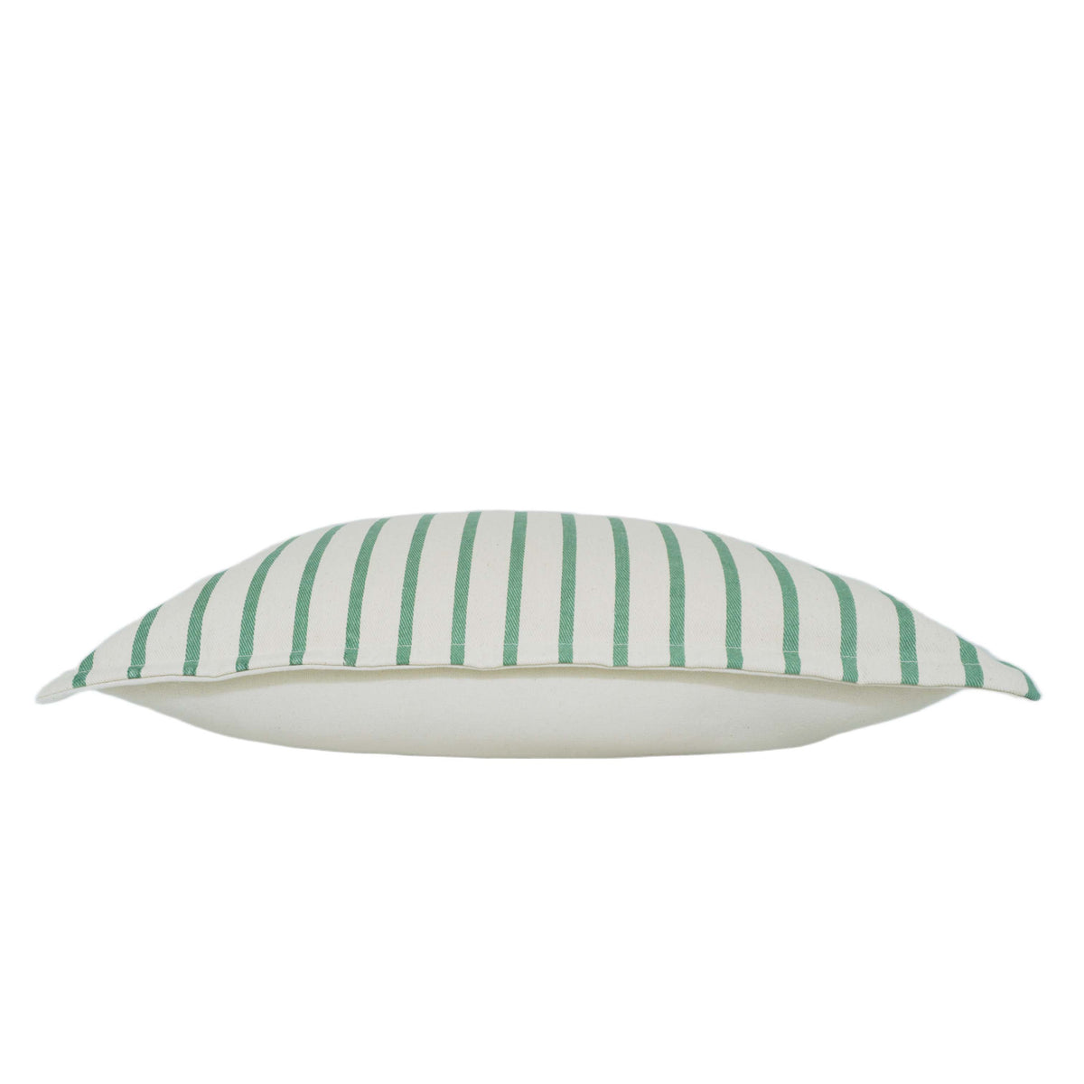 Handwoven Green Stripe Cotton Cushion Cover – 35 x 50 cm