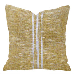 Handwoven Mustard & Ivory Textured Cushion Cover 45 x 45 cm
