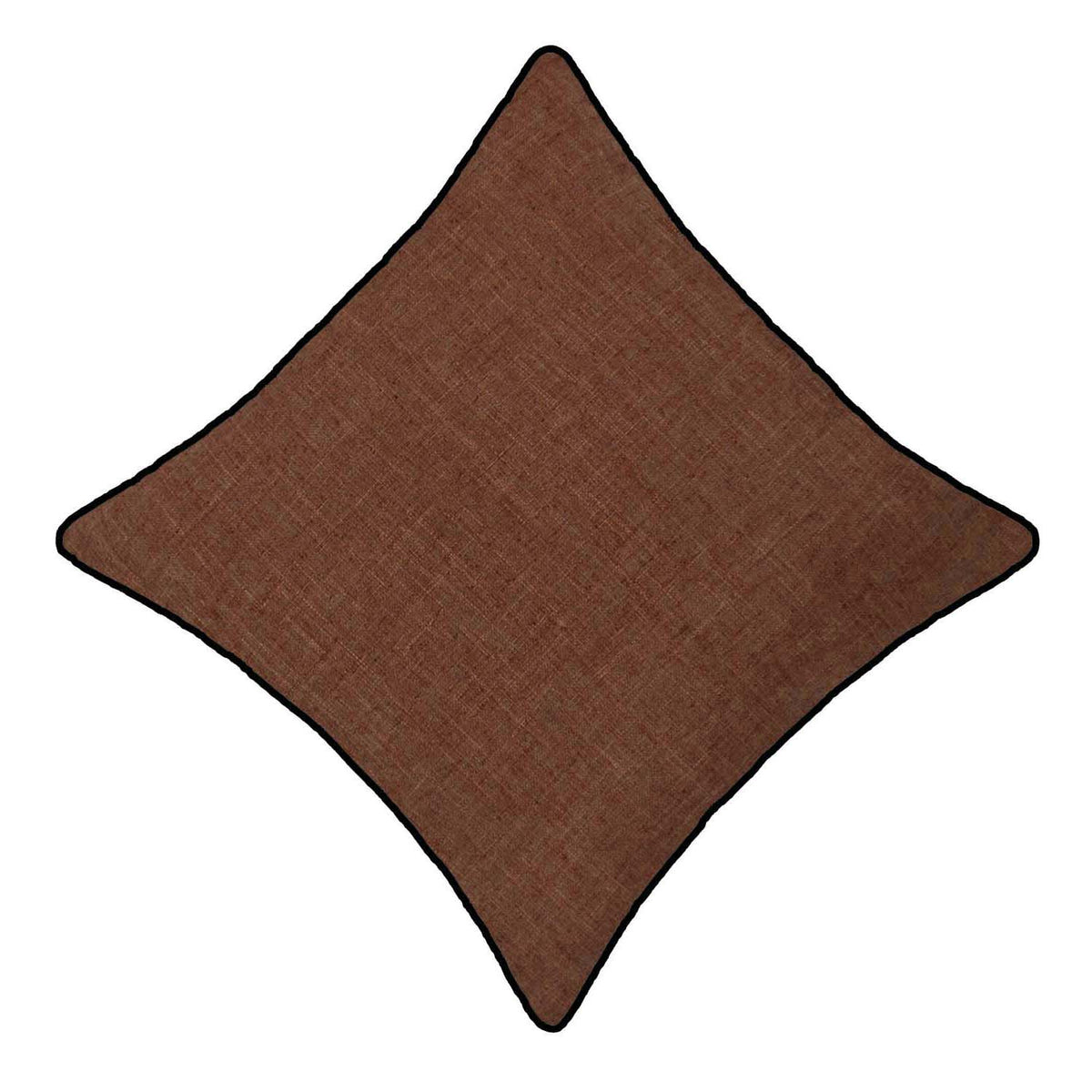 Plain brown textured cotton cushion cover 45x45 cm