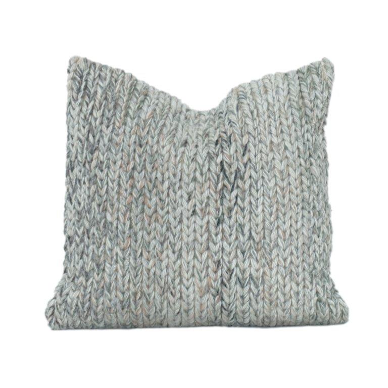Textured Wool Knit Cushion Cover – Soft Handwoven Look | 45 x 45 cm - Bulk manufacturer & supplier from Panipat, India