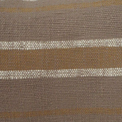 Handwoven Cotton Striped Cushion Cover 45x45 cm | Beige & Natural Woven Throw Pillow Cover | Handmade Textured Home Décor