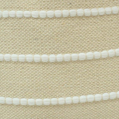 Textured Cotton Cushion Cover with Tufted Stripe Design – 45x45 cm | Cream Decorative Pillow Cover for Sofa & Living Room