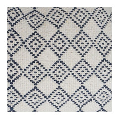 Geometric Diamond Pattern Cotton Cushion Cover – 40x60 cm | Woven Textured Neutral Throw Pillow Cover with Concealed Zipper