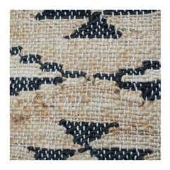 Handwoven Jute Cushion Cover 45x45 cm – Natural Textured Tribal Geometric Design | Artisan Handmade Decorative Pillow