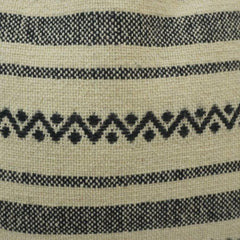 Handmade Cotton Tassel Cushion Cover 45x45 cm | Black & Natural Boho Geometric Woven Pillow Cover