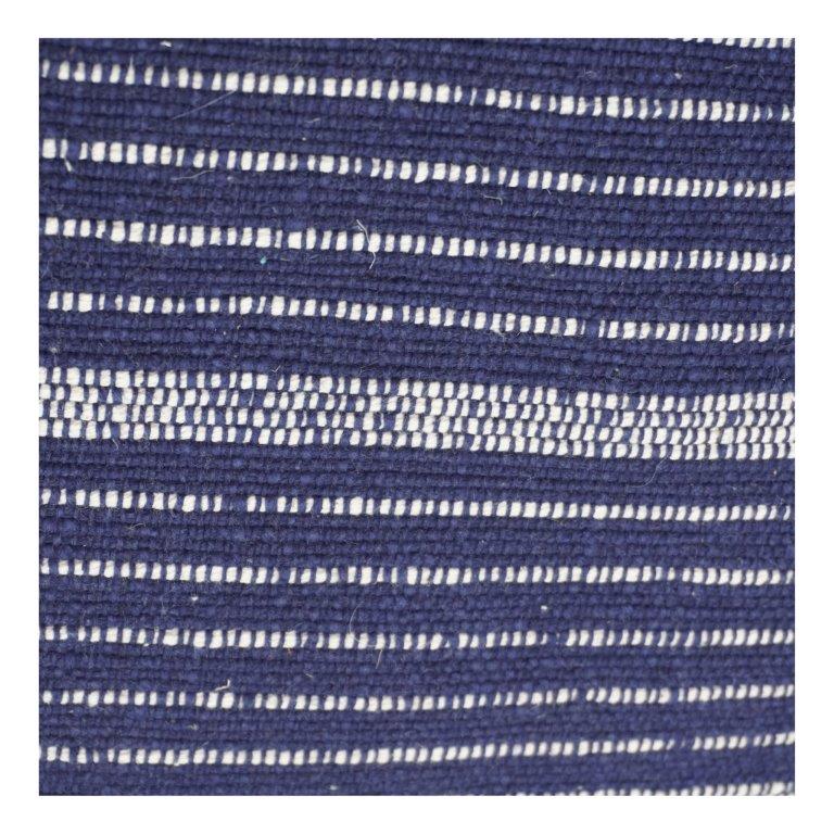 Indigo Striped Cotton Cushion Cover – Textured Woven Linear Pattern | 18x18 Inch Decorative Pillow Cover