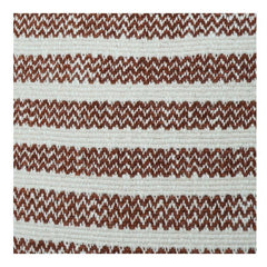 Rustic Striped Embroidered Cotton Cushion Cover | Handwoven Look | Neutral Boho Décor Pillow Cover 18x18 Inch
