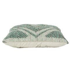 Housse de coussin en coton brodé géométrique tissé à la main 45x45 cm | Coussin décoratif à motif de losanges texturés | Décoration d'intérieur bohème moderne