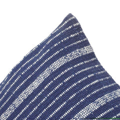 Indigo Striped Cotton Cushion Cover – Textured Woven Linear Pattern | 18x18 Inch Decorative Pillow Cover