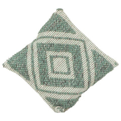 Housse de coussin en coton brodé géométrique tissé à la main 45x45 cm | Coussin décoratif à motif de losanges texturés | Décoration d'intérieur bohème moderne