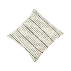 Handwoven Black Stripe Cotton Cushion Cover – 45x45 cm | Handmade Boho Decorative Pillow Cover
