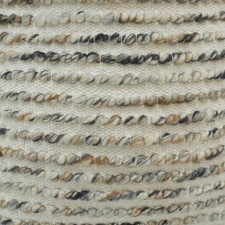 Ivory Textured Loop Embroidered Cotton Cushion Cover – 45x45 cm | Modern Boho Decorative Pillow Cover - Bulk manufacturer & supplier from Panipat, India