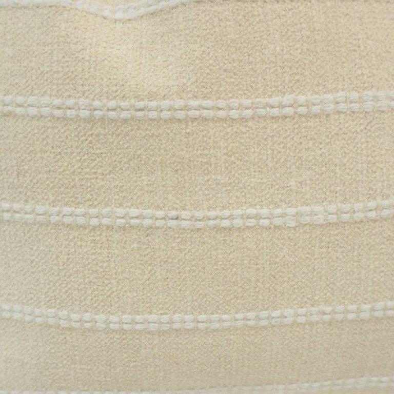 Handmade Textured Cotton Cushion Cover 45x45 cm | Cream Striped Boho Pillow Cover | Minimalist Decorative Cushion