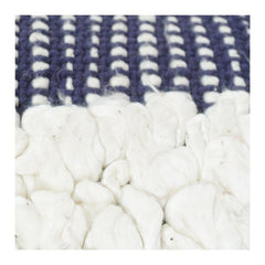 Textured Cotton Cushion Cover with Handwoven Pebble Patch Design | Modern Minimal Accent Pillow Cover (18x18 Inch)