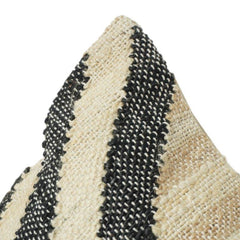 Handmade Jute Cushion Cover 45x45 cm | Geometric Chevron Pattern | Natural Boho Decorative Pillow Cover