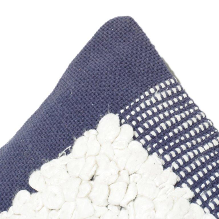 Housse de coussin en coton texturé avec motif galets tissés à la main | Housse de coussin décorative moderne et minimaliste (45x45 cm) - Bulk manufacturer & supplier from Panipat, India