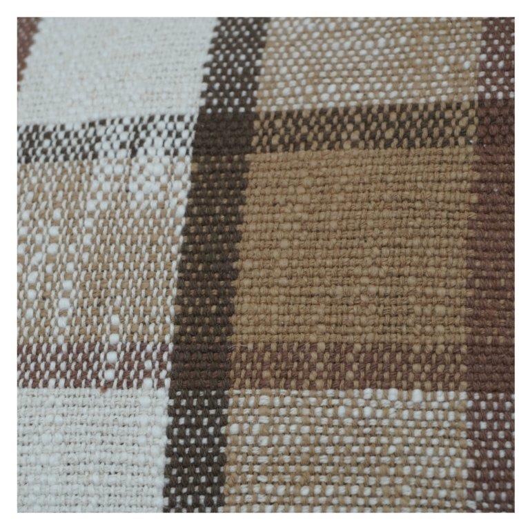 Housse de coussin en coton à carreaux rustique | Housse de coussin décorative à carreaux marron et beige | Décoration pour ferme et moderne - Bulk manufacturer & supplier from Panipat, India