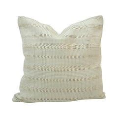 Handmade Textured Polyester Cushion Cover 45x45 cm | Minimal Woven Decorative Pillow Cover | Neutral Boho Cushion