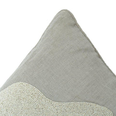 Embroidered Rabbit Cotton Cushion Cover 45x45 cm | Minimal Beige Bunny Design | Decorative Throw Pillow Case  📝 Updated Product Description