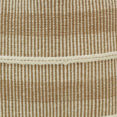 Handmade Cotton Striped Cushion Cover | Neutral Woven Textured Pillow Cover | 45x45 cm