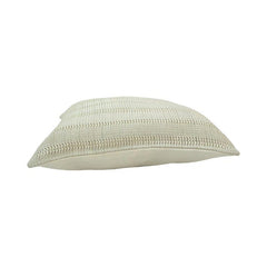 Handmade Textured Polyester Cushion Cover 45x45 cm | Minimal Woven Decorative Pillow Cover | Neutral Boho Cushion