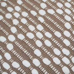 Handwoven Beige & White Textured Cushion Cover – 45 x 45 cm